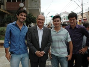 Foto- Divulgação: Vereador Mateus Scarso, Governador Geraldo Alckimin, vereador Tete Borsari e Deputado Rogério Nogueira