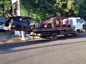 Veículos encontrados pela Guarda.